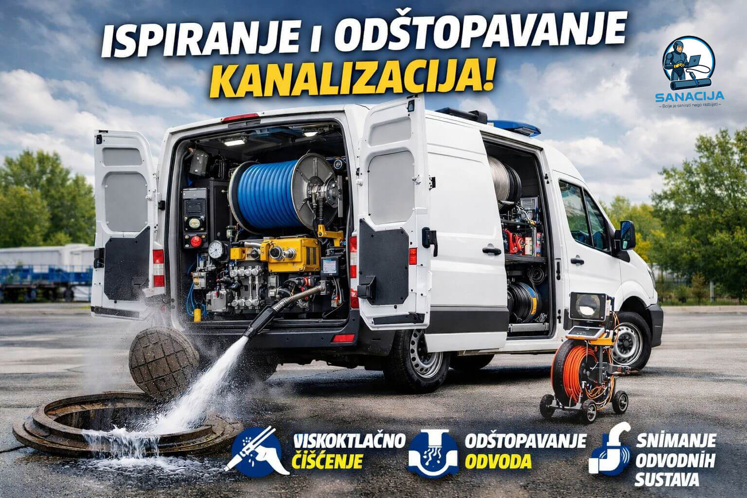 Odštopavanje odvoda pomoću WOMA sistema